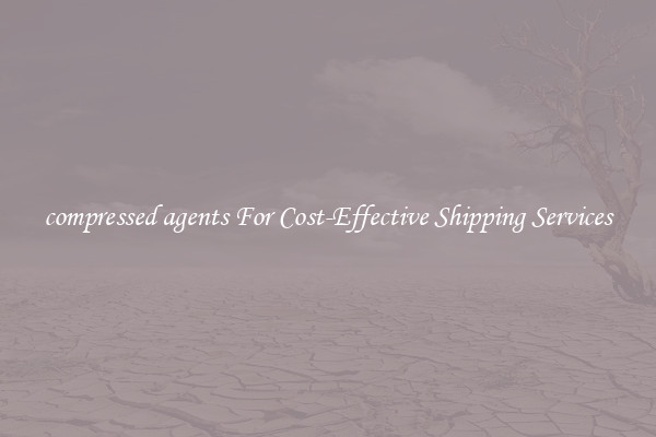 compressed agents For Cost-Effective Shipping Services