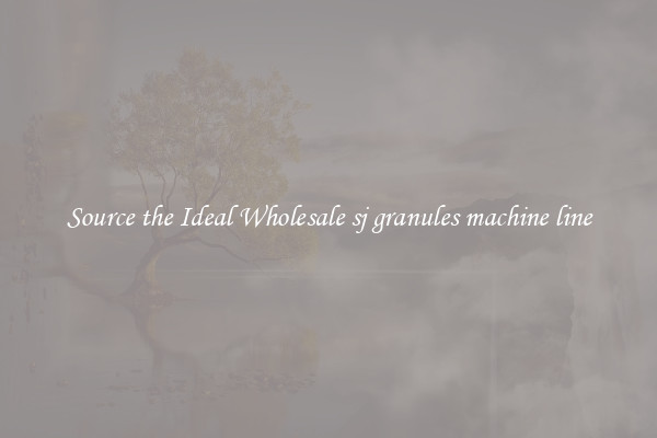 Source the Ideal Wholesale sj granules machine line