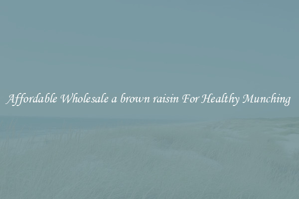 Affordable Wholesale a brown raisin For Healthy Munching 