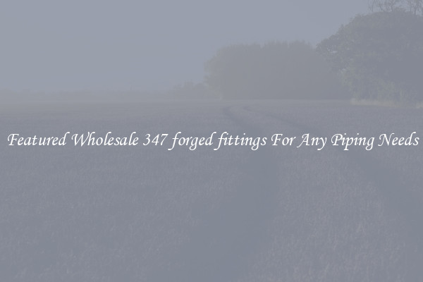 Featured Wholesale 347 forged fittings For Any Piping Needs