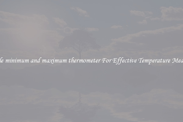 Wholesale minimum and maximum thermometer For Effective Temperature Measurement