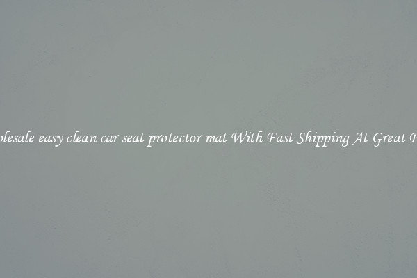 Wholesale easy clean car seat protector mat With Fast Shipping At Great Prices