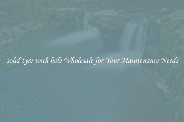 solid tyre with hole Wholesale for Your Maintenance Needs
