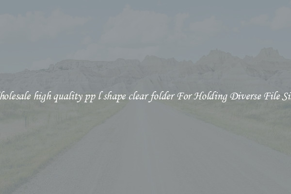 Wholesale high quality pp l shape clear folder For Holding Diverse File Sizes