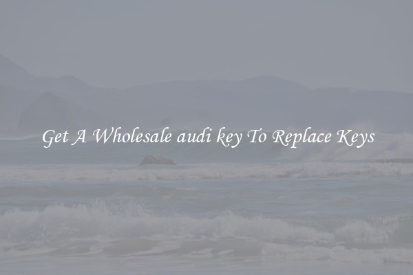 Get A Wholesale audi key To Replace Keys