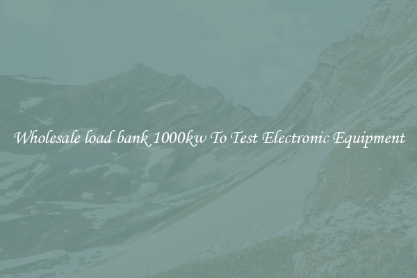 Wholesale load bank 1000kw To Test Electronic Equipment