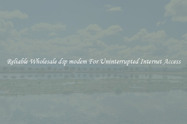 Reliable Wholesale dsp modem For Uninterrupted Internet Access