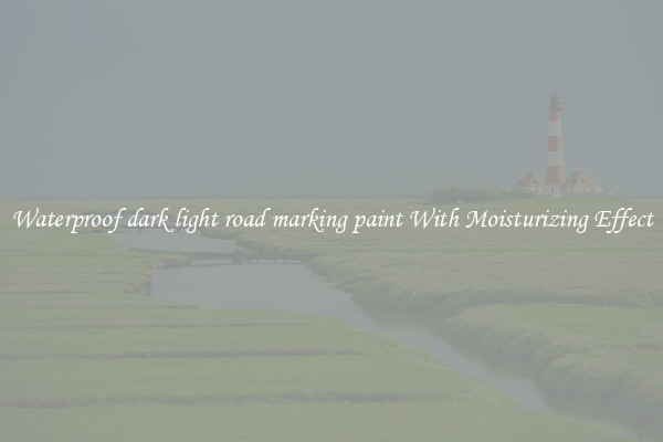 Waterproof dark light road marking paint With Moisturizing Effect