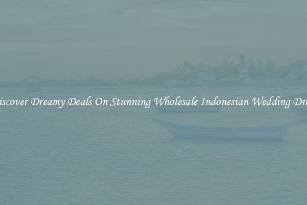 Discover Dreamy Deals On Stunning Wholesale Indonesian Wedding Dress