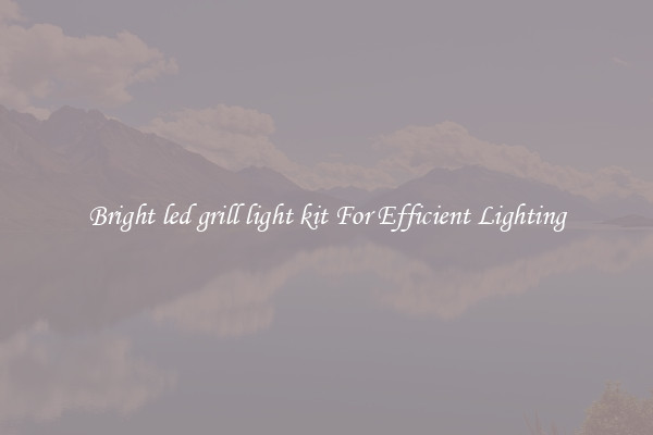 Bright led grill light kit For Efficient Lighting